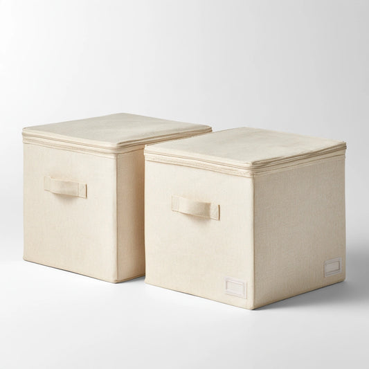Set di contenitori in tessuto, colore grigio