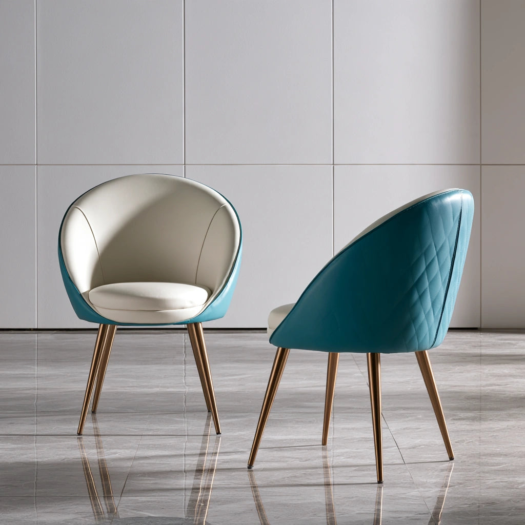 Sedia da pranzo dalle linee essenziali, colore grigio