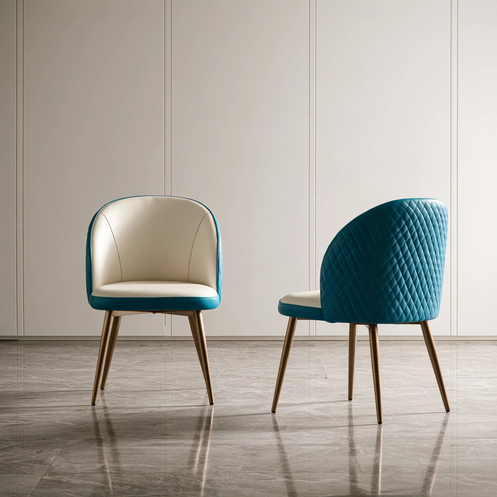 Sedia da pranzo dalle linee essenziali, colore grigio